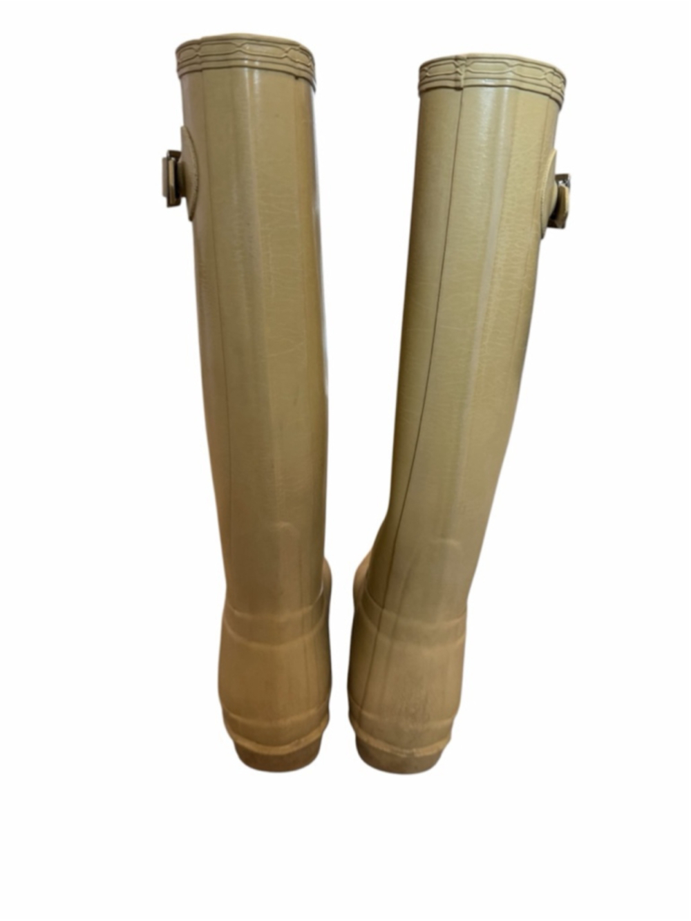 Hunter Original Gloss Tall Rain Boots Cream Beige Wellies UK5 US6M/7M EU38 - Picture 4 of 16